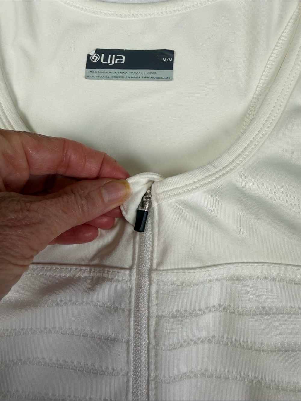Lija White Zip-Front Sleeveless Tennis Dress -medium - Picture 6 of 16